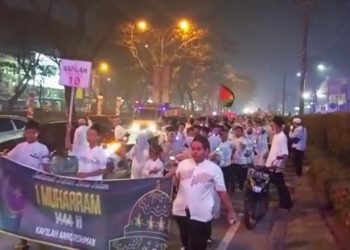 Obor Elektrik Ramaikan Tahun Baru Islam 1444 Hijriyah di Tangsel