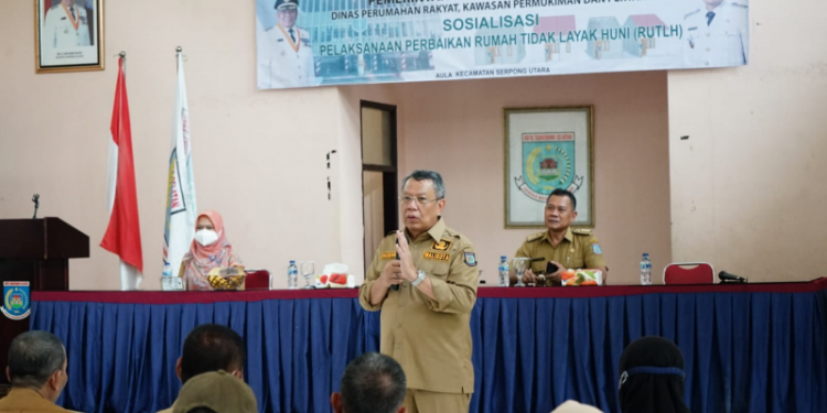 Buka Sosialisasi Perbaikan RUTLH, Benyamin: Tahun Ini 150 Rumah Tidak Layak Huni Diperbaiki