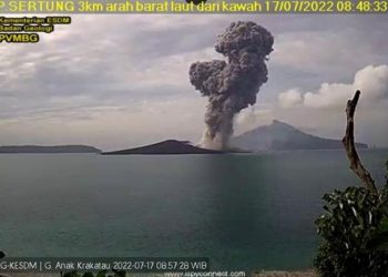 Anak Krakatau Erupsi, Ketinggian Kolom Letusan Capai 2.000 Meter