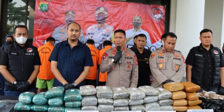 Polres Tangsel Tangkap Empat Pengedar Narkoba, 39 Kilogram Ganja Disita