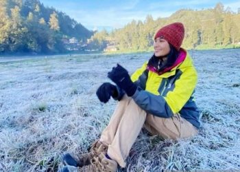 Fenomena Embun Salju Muncul di Kaki Gunung Semeru