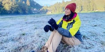 Fenomena Embun Salju Muncul di Kaki Gunung Semeru
