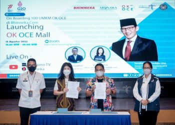 Digitalisasi UMKM, Sandiaga Uno Apresiasi On Boarding OK OCE di Bhinneka.com