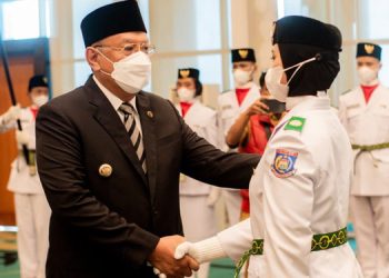 Kukuhkan 50 Anggota Paskibraka, Wali Kota: Jaga Kondisi, Konsentrasi dan Tampil Baik, Ini Sejarah Bagi Kalian