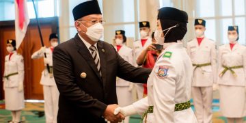 Kukuhkan 50 Anggota Paskibraka, Wali Kota: Jaga Kondisi, Konsentrasi dan Tampil Baik, Ini Sejarah Bagi Kalian
