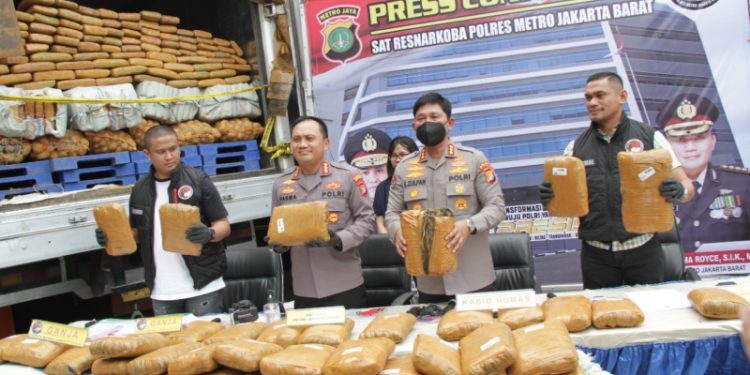 Bongkar Peredaran Narkoba Jaringan Sumatera-Jawa, Polisi Amankan 304 Kg Ganja