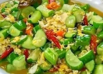 Kurang Gairah Makan di Rumah? Coba Ini, Tumis Timun Telur Bikin Nafsu Makan Dijamin Bertambah