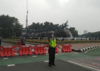 Ada Demo Buruh di Patung Kuda, Cek Rute Pengalihan Lalu Lintas di Sini!