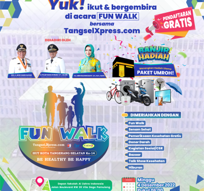 Fun Walk TangselXpress dan FKRW Benda Baru Banjir Dukungan, Warga Antusias Mendaftar