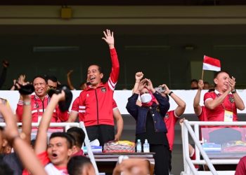 Saksikan Laga Indonesia-Kamboja, Begini Respons Presiden Jokowi