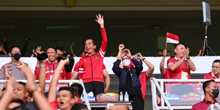 Saksikan Laga Indonesia-Kamboja, Begini Respons Presiden Jokowi