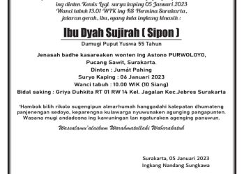 Mbak Sipon Istri Wiji Thukul Meninggal Dunia