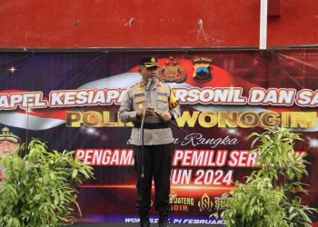 Polres Wonogiri Gelar Apel Persiapan Pemilu