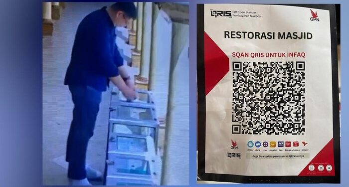 Waspada! Puluhan QRIS Palsu Tertempel di Kotak Amal Masjid, Polisi Buru Pelaku