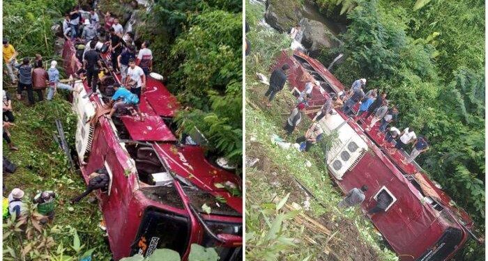 Bus Rombongan Peziarah dari Tangsel Terjun ke Jurang di Dekat Wisata Guci Tegal