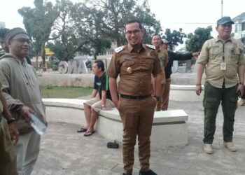 Pilar Saga Ichsan Pantau Alun-Alun Pamulang Pasca Dibuka Sementara untuk Umum