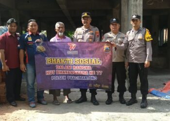 Dalam Rangka HUT Bhayangkara, Polsek Pracimantoro Beri Bantuan