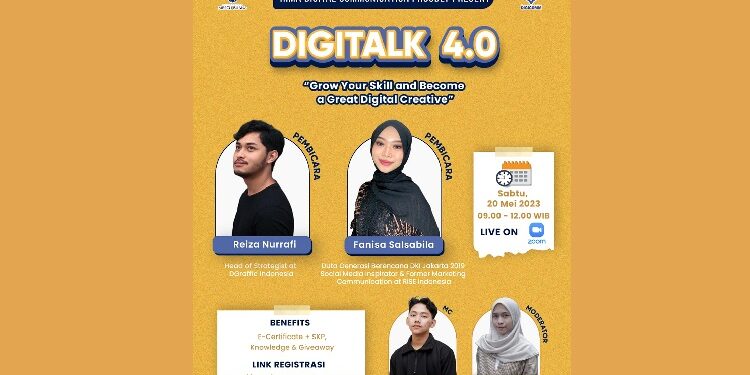 Himpunan Mahasiswa Digital Communication UMB Gelar Webinar Inspiratif Digitalk 4.0