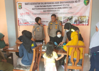 Sambut Hari Bhayangkara, Polres Tangsel Gelar Bakti Kesehatan