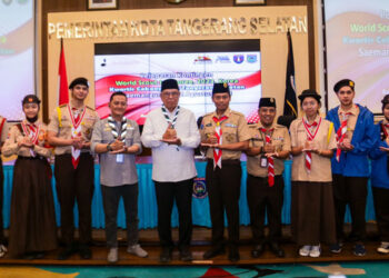 Lepas Kontingen Pramuka Tangsel ke Korsel, Benyamin: Tampilkan Kebudayaan Kita