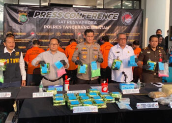 Sat Narkoba Polres Tangsel Berhasil Ungkap Kasus Narkoba Senilai Rp10 Miliar