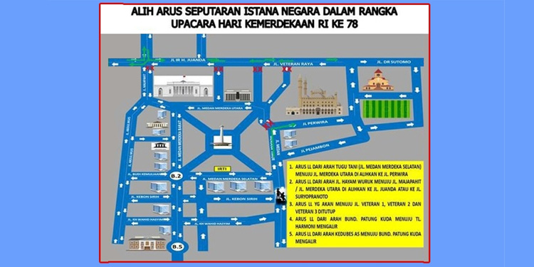 Ada Jalan yang Ditutup, Ini Rekayasa Lalu Lintas Selama Upacara HUT Kemerdekaan RI Besok