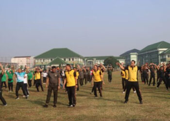 Olahraga Bersama Perkuat Sinergitas, Polres Tangsel: TNI-Polri Selalu Solid