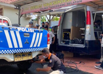 Uji Emisi Kendaraan Dinas, Polres Tangsel: Semoga Bisa Buat Udara Tangsel Lebih Bersih