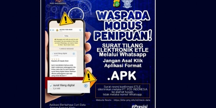Modus Penipuan Surat Tilang Lewat Pesan Aplikasi, Begini Cara Menghindarinya