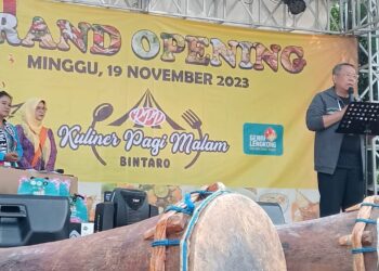 Kuliner Pagi Malam Bintaro Resmi Dibuka, Benyamin: Silakan Para Pelaku UMKM Hidupkan Tempat Ini