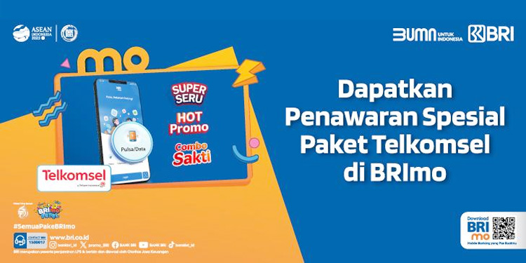 Paket Data ‘Spesial UntukMo’ di Super App BRImo, Kolabs Ciamik BRI dan Telkomsel