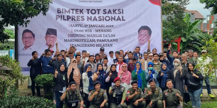 Ratusan Calon Saksi TPS se-Tangerang Raya Ikut Bimtek untuk Pemenangan AMIN