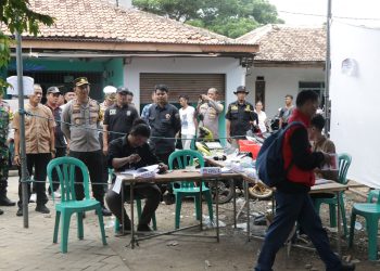 Kapolres Metro Tangerang Kota Lakukan Pengecekan PSL di Sejumlah TPS