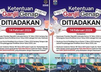 Libur Pemilu, Aturan Ganjil Genap di Jakarta Ditiadakan