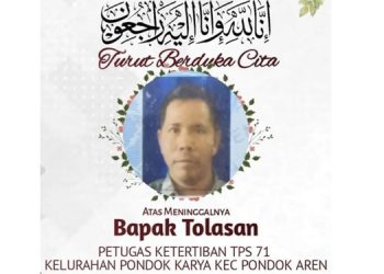 Lagi, Seorang Petugas Pemilu di Tangsel Dilaporkan Meninggal Dunia