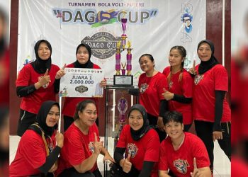 Berlangsung Meriah, Tim VOBAY Berhasil Juarai Turnamen Bola Voli Putri Dago Cup