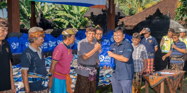 Peringati Hari Raya Nyepi, BRI Peduli Bagikan Bantuan Sembako di Bali