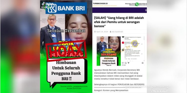 Viral Video Uang Hilang untuk Serangan Bansos, BRI Pastikan Hoaks dan Laporkan Pihak Terkait ke Kepolisian