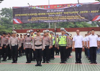 Kapolres Tangsel Pimpin Apel Gelar Pasukan Operasi Kepolisian Terpusat “Ketupat Jaya-2024”