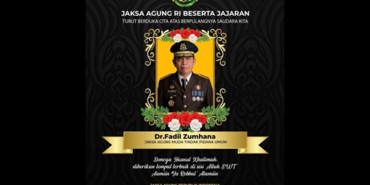 Kabar Duka, Jampidum Fadil Zumhana Meninggal Dunia