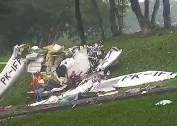 Pesawat Jatuh di Lapangan Sunburst BSD, 3 Orang Meninggal Dunia
