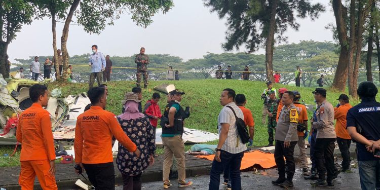 Polres Tangsel Periksa ATC dan IFC Terkait Pesawat Jatuh di Sunburst BSD