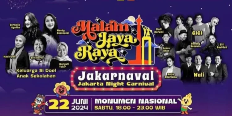 HUT Jakarta ke-497, Monas Banjir Acara Hiburan Malam Ini