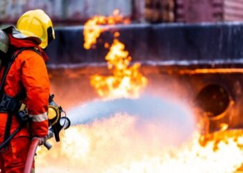 Lantai Basement Gedung Graha CIMB Niaga di Kebayoran Baru Terbakar