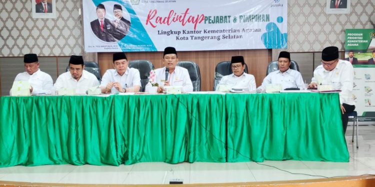 Siap Terima Laporan Kepala Seksi, Kemenag Tangsel Gelar Rapat Dinas Tetap (Radintap)