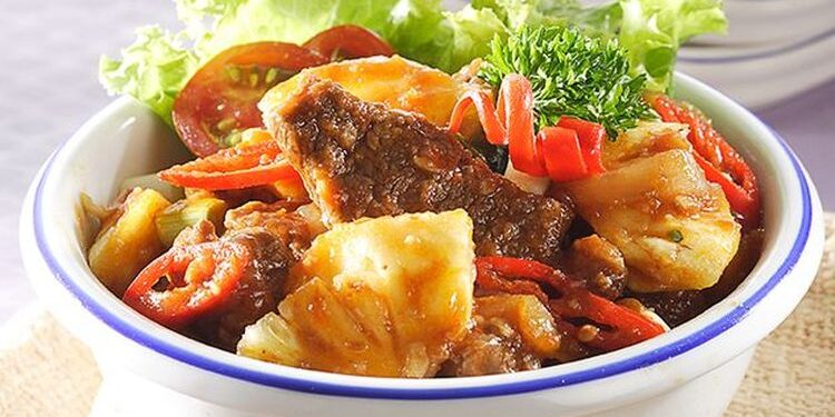 Resep Tumis Daging Kambing Nanas Anti Bau Amis