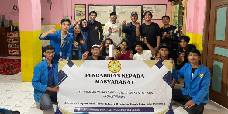PKM Unpam: Sosialisasi Pengolahan Limbah Minyak Jelantah menjadi Lilin Aromatherapy