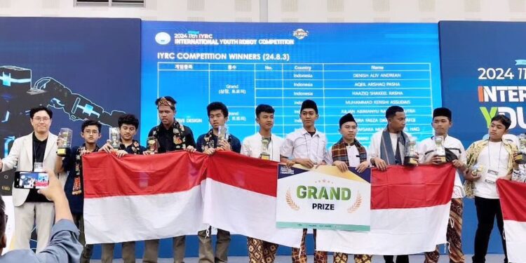 Tim Robotik MTsN 1 Tangsel Raih Juara dalam IYRC di Daejeon Korsel