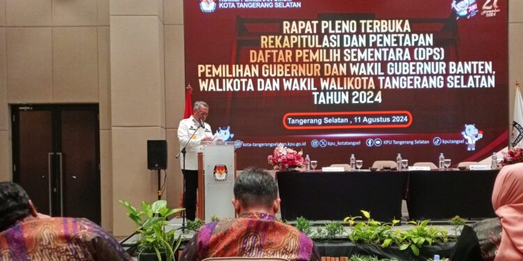 Rapat Pleno Terbuka Rekapitulasi dan Penetapan DPS, Benyamin: Pemkot Tangsel Siap Dukung KPU