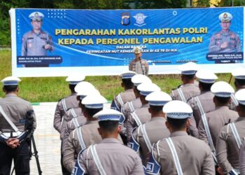 Kakorlantas Polri Beri Pengarahan kepada 898 Personel Jelang HUT RI ke-79 di IKN